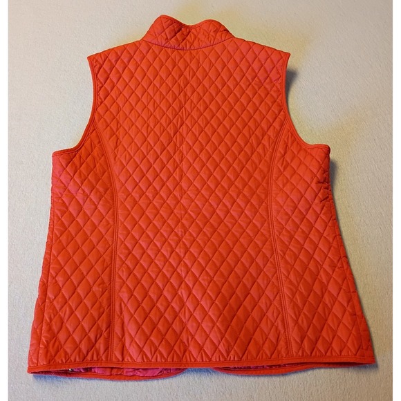 Nautica Women's Quilted‎ Vest Burnt Orange Sz Large Zipper Pockets (Small Flaw) - Picture 2 of 9
